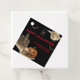 Enter If You Dare - Spooky Haunted House Halloween Favor Tags