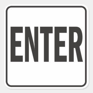 Enter sticker for entrance door