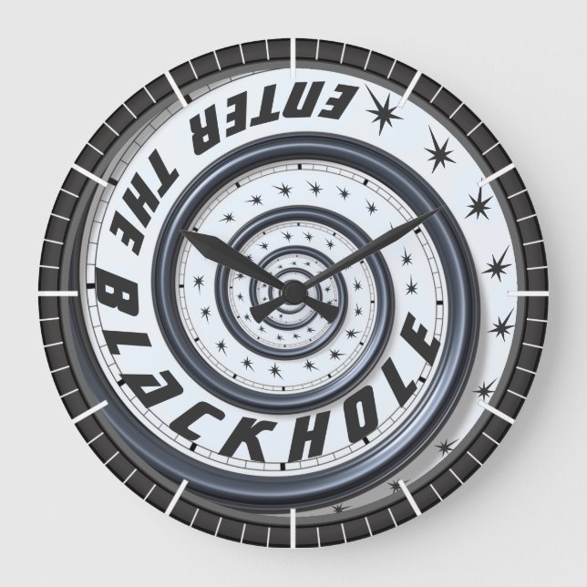 Enter The Black Hole Large Clock (Front)