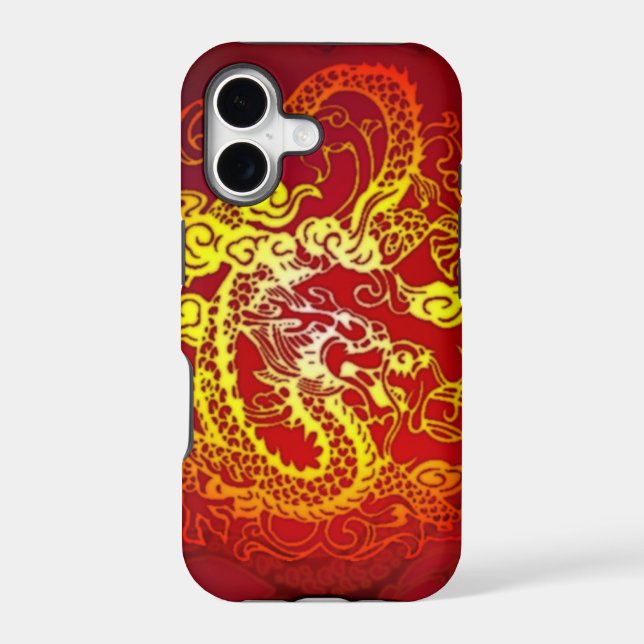 Enter the Dragon Fire Red Iphone Case (Back)