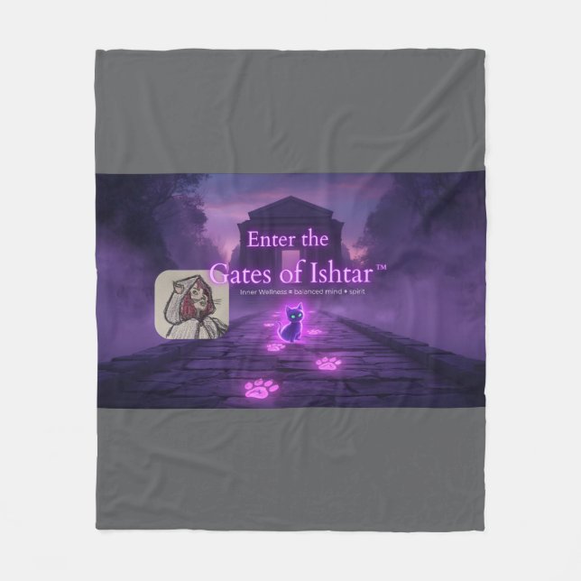 Enter the Gates of Ishtar  Fleece Blanket (Front)