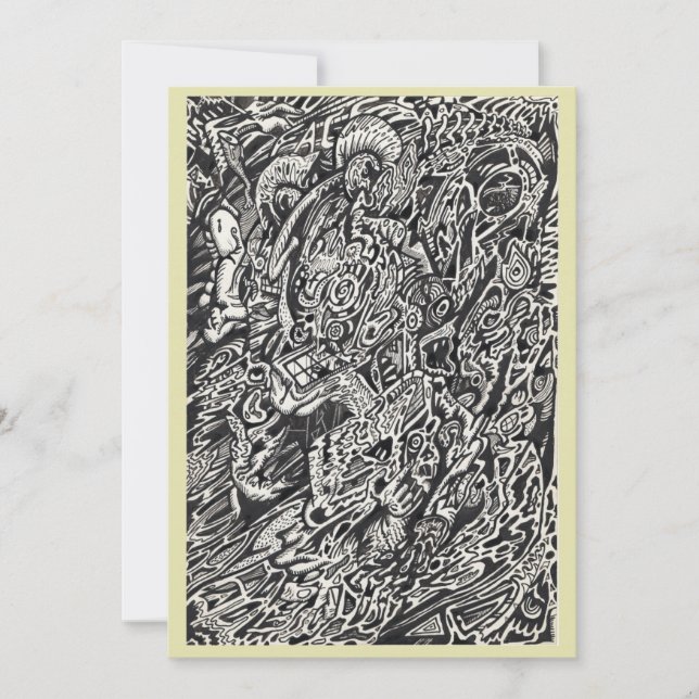 Enter, The Microdot Man Flat Card (Front)