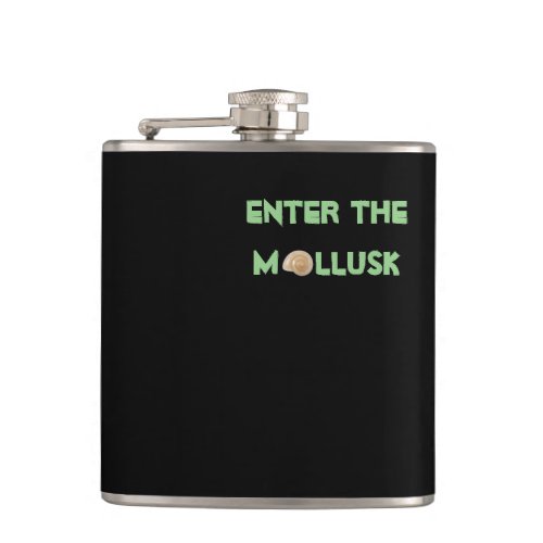 Enter the Mollusk Black Vinyl Flask