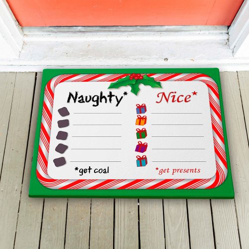 Enter the Naughty or Nice  Doormat