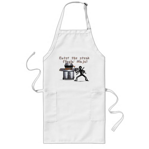 Enter the Steak Flippin Ninja Long Apron