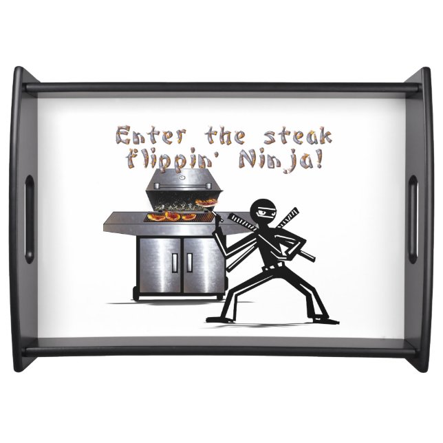 Enter the Steak Flippin' Ninja Serving Tray (Front)