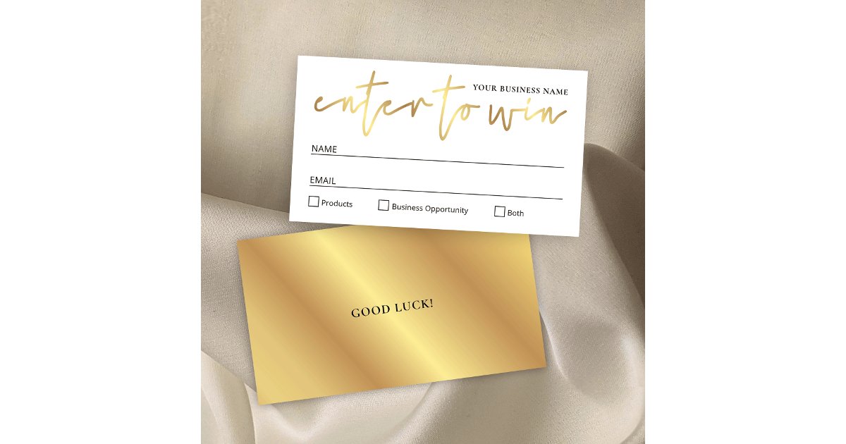 Gold Raffle Sign Enter To Win White & Gold Event Raffle Ticket | Zazzle