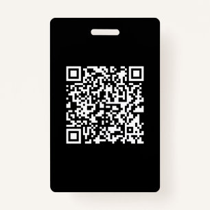 Enter URL & Create Scannable QR Code   Black White Badge