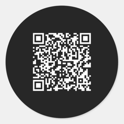 Enter URL  Create Scannable QR Code  Black White Classic Round Sticker