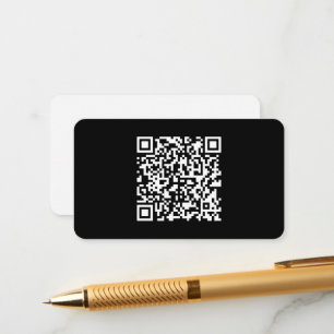 Enter URL & Create Scannable QR Code Black White Enclosure Card
