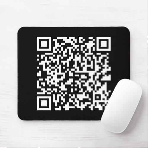 Enter URL  Create Scannable QR Code  Black White Mouse Pad