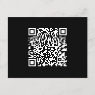 Enter URL & Create Scannable QR Code Black White Postcard