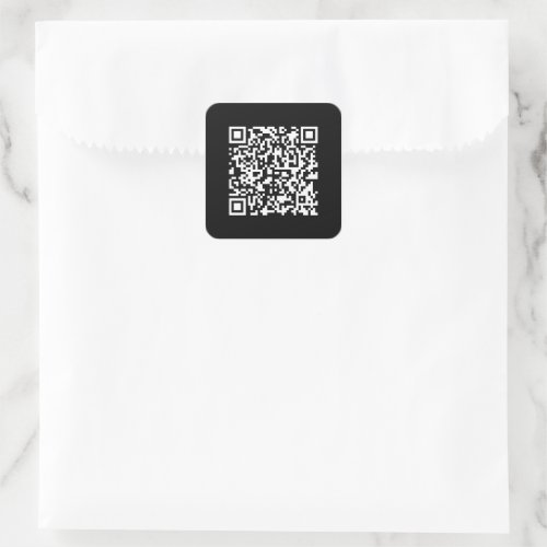 Enter URL  Create Scannable QR Code  Black White Square Sticker