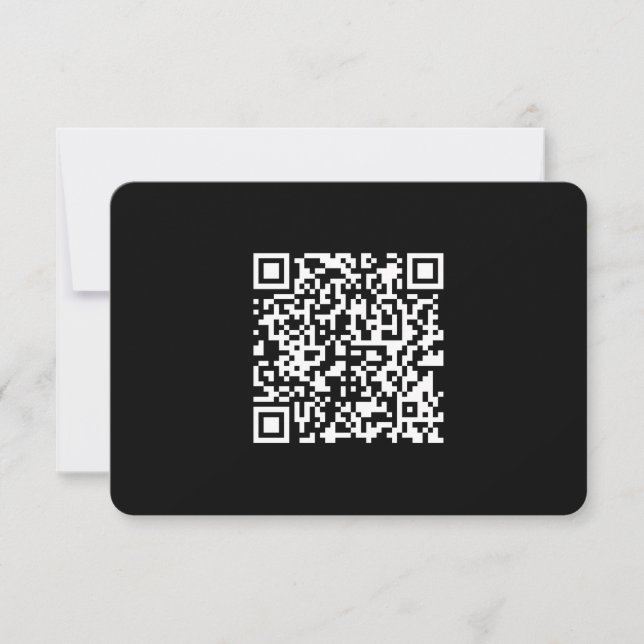 Enter URL & Create Scannable QR Code | Black White Thank You Card (Front)