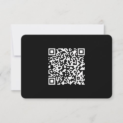 Enter URL  Create Scannable QR Code  Black White Thank You Card