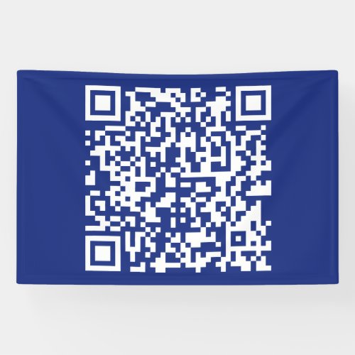 Enter URL Instantly Generated QR Code  Navy Blue Banner