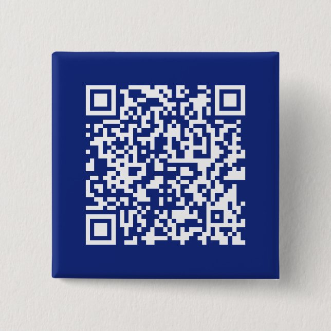 Enter URL Instantly Generated QR Code | Navy Blue Button (Front)