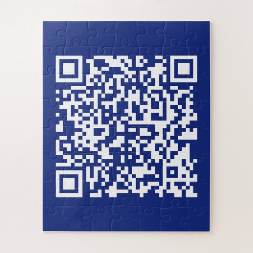 Enter URL Instantly Generated QR Code  Navy Blue Jigsaw Puzzle