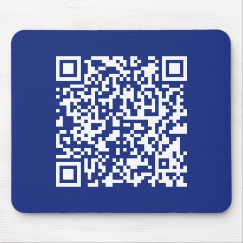 Enter URL Instantly Generated QR Code  Navy Blue Mouse Pad