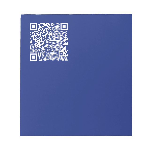 Enter URL Instantly Generated QR Code | Navy Blue Notepad (Front)