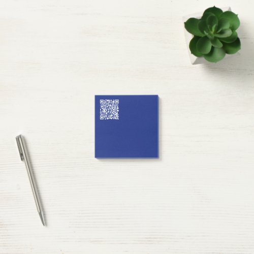 Enter URL Instantly Generated QR Code  Navy Blue Post_it Notes