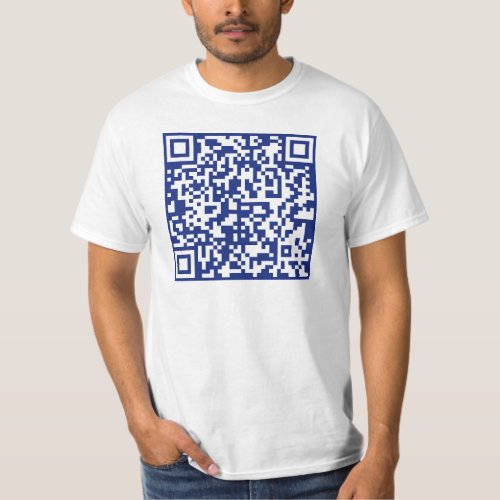 Enter URL Instantly Generated QR Code  Navy Blue T_Shirt