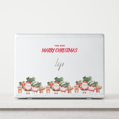 Enter your name on the Christmas laptop skin