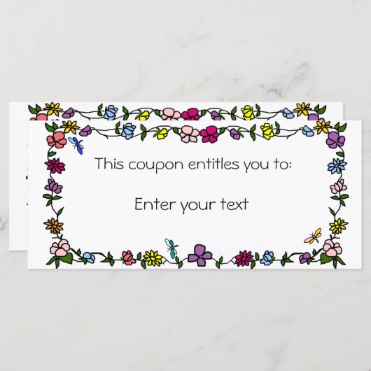 (Enter your text) Coupon (Front/Back)