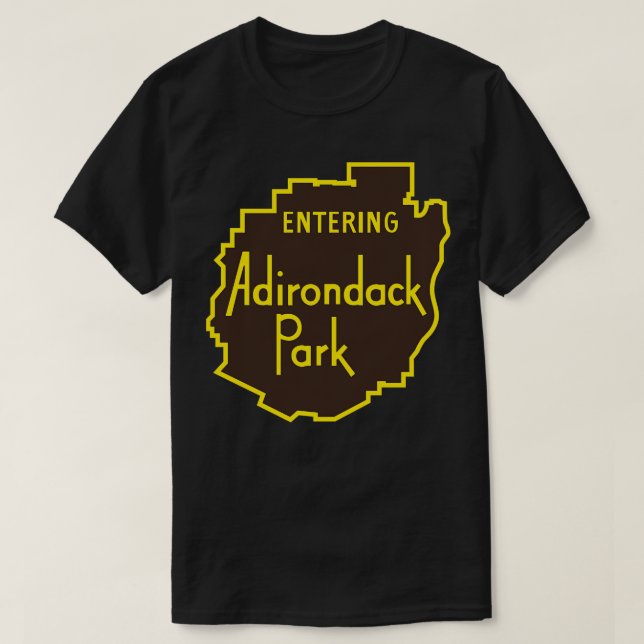 Entering Adirondack Park Sign T-Shirt (Design Front)
