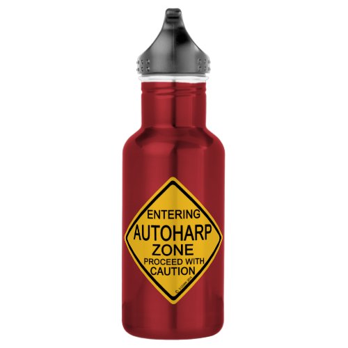 Entering Autoharp Zone Stainless Steel Water Bottle
