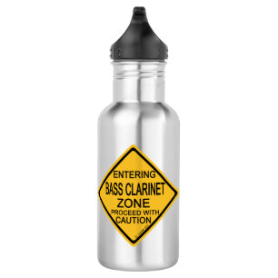 Entering Bass Clarinet Zone Stainless Steel Water Bottle