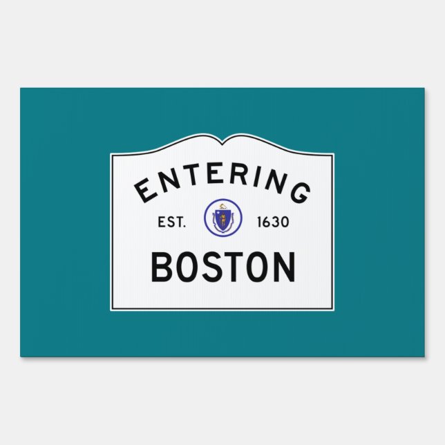 Entering Boston Sign (Back)