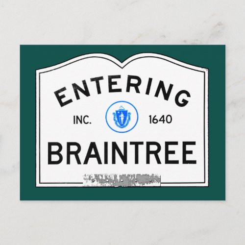 Entering Braintree Postcard