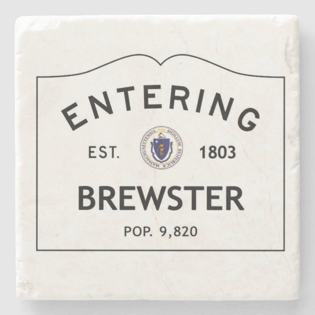 Entering Brewster Marble Coaster Stone Coaster Zazzle