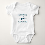 Entering Cape Cod Est 1639 Baby Bodysuit<br><div class="desc">Entering Cape Cod with silhouette in hunter green. Established in 1639 - light grey. Baby's
Cape Cod bodysuit.</div>