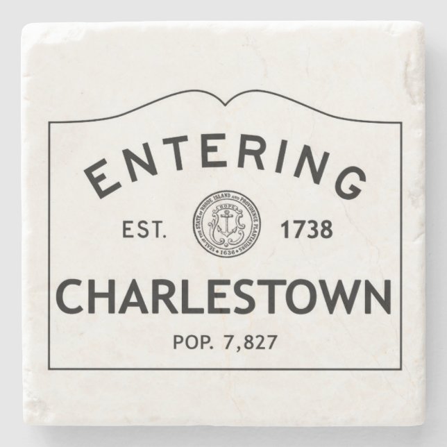 Entering Charlestown Marble Coaster Stone Coaster (Front)