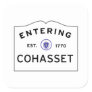Entering COHASSET MASSACHUSETTS Street Sign Square Sticker