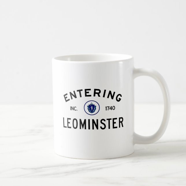 Entering Leominster Coffee Mug (Right)