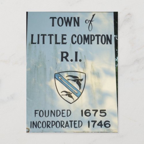 Entering Little Compton RI Postcard