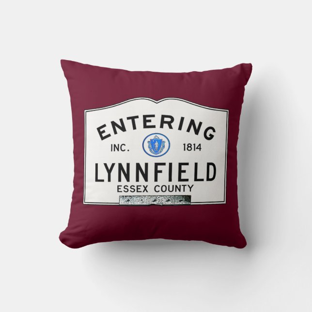 Entering Lynnfield Throw Pillow (Front)