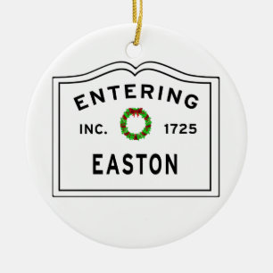 Entering Massachusetts Town Marshfield Ceramic Ornament