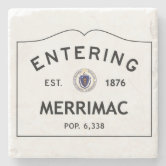 Frye Island Sign, Frye Island Maine, Population 5 Stone