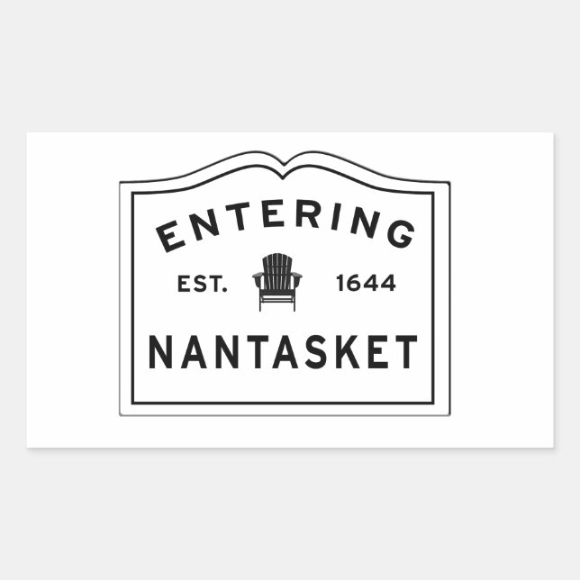 Entering Nantasket Hull Ma Rectangular Sticker (Front)