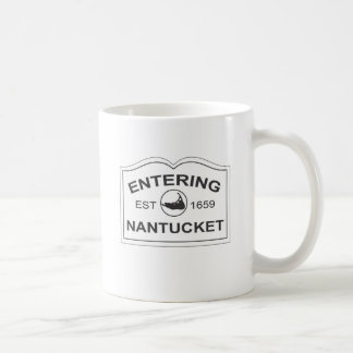 Entering Nantucket Est. 1659 Sign in Black & White Coffee Mug
