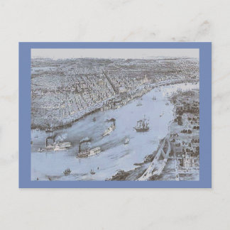 Entering New Orleans, Civil War Postcard