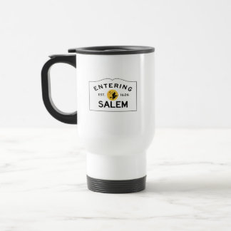 Entering Salem Road Sign - Salem, Massachusetts Travel Mug