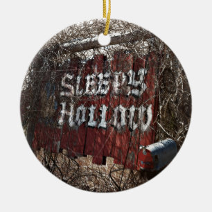 Entering the Sleeping Hollow Ceramic Ornament