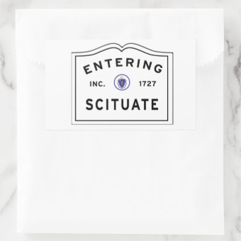 Entering the Town of Scituate Ma Rectangular Sticker | Zazzle