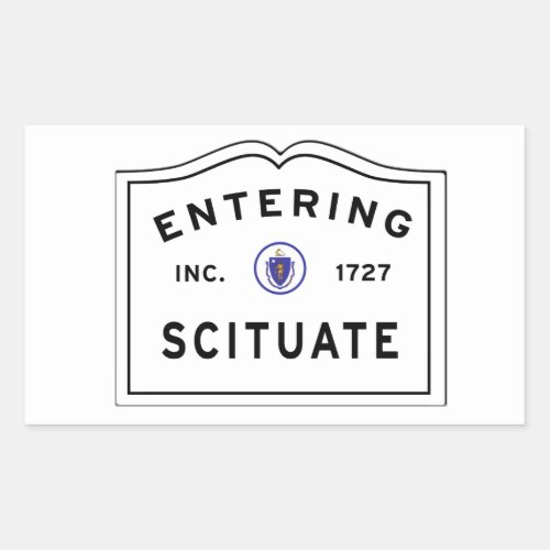 Entering the Town of Scituate Ma Rectangular Sticker