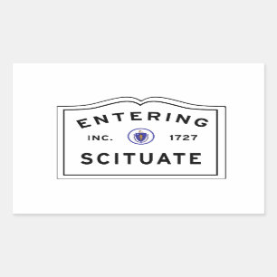 Entering the Town of Scituate Ma Rectangular Sticker